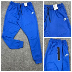 (BLUE, LARGE) Nike Mens Jogger Fleece Cotton Sports Track Pant