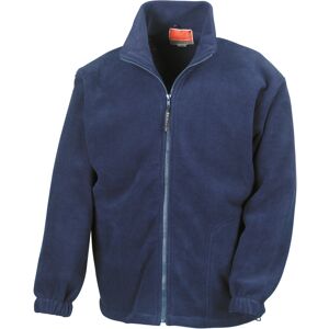 (2XL, Navy Blue) Result Mens Full Zip Active Fleece Anti Pilling Jacket