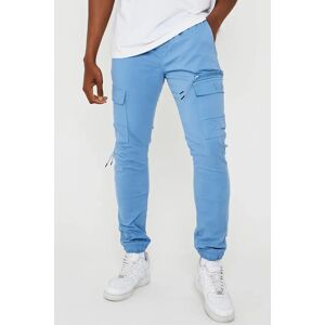 Voi London Becklow Tapered Cargo Cotton Joggers - Light Blue - 40R - male
