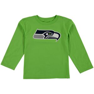 Preschool Neon Green Seattle Seahawks Team Logo Long Sleeve T-Shirt - Male - Neon Green