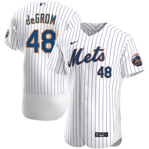 Men's Nike Jacob deGrom White New York Mets Home Authentic Player Jersey - Male - White