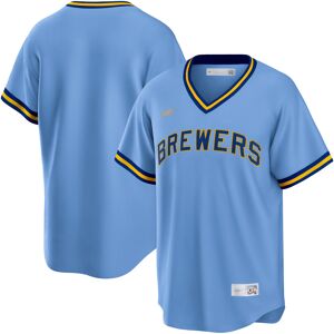 Men's Nike Powder Blue Milwaukee Brewers Road Cooperstown Collection Team Jersey - Male - Powder Blue