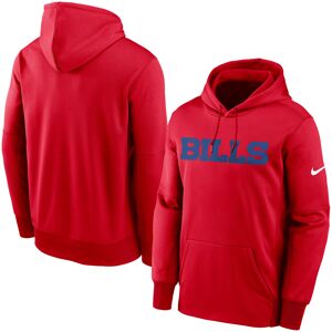 Men's Nike Red Buffalo Bills Fan Gear Wordmark Performance Pullover Hoodie - Male - Red