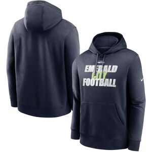 Men's Nike College Navy Seattle Seahawks Fan Gear Local Club Pullover Hoodie - Male - Navy