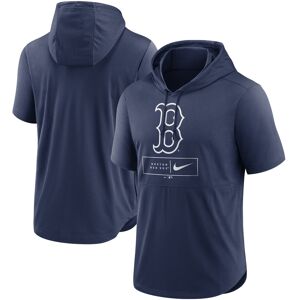 Men's Nike Navy Boston Red Sox Lockup Performance Short Sleeve Lightweight Hooded Top - Male - Navy