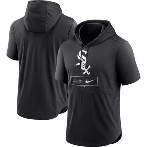 Men's Nike Black Chicago White Sox Lockup Performance Short Sleeve Lightweight Hooded Top - Male - Black