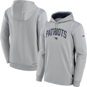 Men's Nike Gray New England Patriots Sideline Athletic Stack Performance Pullover Hoodie - Male - Gray