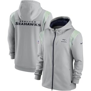 Men's Nike Gray Seattle Seahawks Performance Sideline Lockup Full-Zip Hoodie - Male - Gray