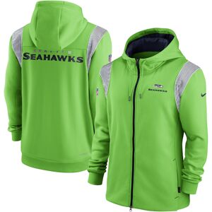 Men's Nike Neon Green Seattle Seahawks Performance Sideline Lockup Full-Zip Hoodie - Male - Neon Green