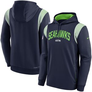 Men's Nike College Navy Seattle Seahawks Sideline Athletic Stack Performance Pullover Hoodie - Male - Navy
