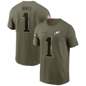 Men's Nike Jalen Hurts Olive Philadelphia Eagles 2022 Salute To Service Name & Number T-Shirt - Male - Olive