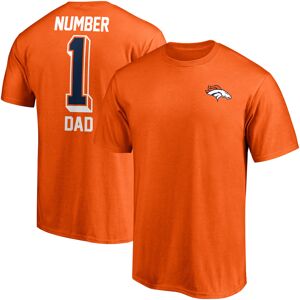 Men's Fanatics Orange Denver Broncos Team #1 Dad T-Shirt - Male - Orange