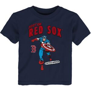 Toddler Navy Boston Red Sox Team Captain America Marvel T-Shirt - Male - Navy