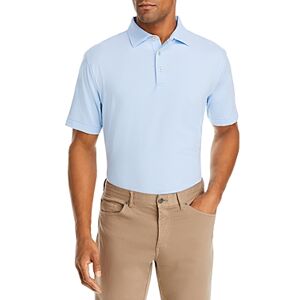 Peter Millar Crown Sport Jubilee Classic Fit Short Sleeve Performance Jersey Polo Shirt  - Cottage Blue - Size: Smallmale