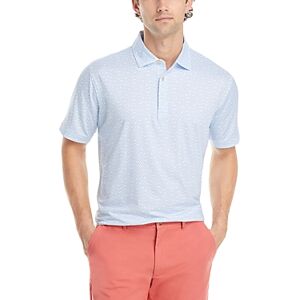 Peter Millar Crown Sport Corkscrew Performance Jersey Polo  - White - Size: Mediummale