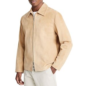 Vince Regular Fit Zip Up Suede Jacket  - California - Size: Extra Largemale