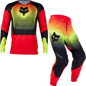 Fox Racing 2024 360 Revise Motocross Jersey & Pants Red Yellow Kit - XL - UK 28, XL  - XL