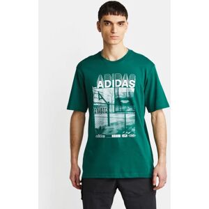 Adidas Bb Court - Men T-shirts  - Green - Size: Small