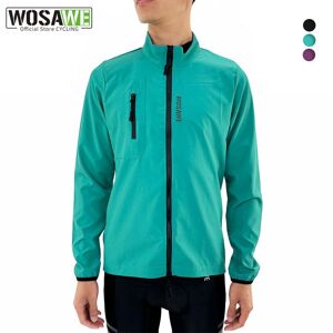 WOSAWE Mens Cycling Jacket Reflective Windshirt YKK Full Zip Windproof Bike Jacket Bicycle Jerseys