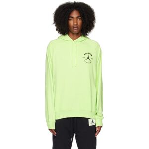 Nike Jordan Green Dri-FIT Sport BC Hoodie  - LT LIQUID LIME/BLACK - Size: Medium - male