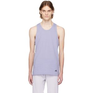 adidas Originals Blue Yoga Training Tank Top  - SILVER VIOLET - Size: Extra Large - male