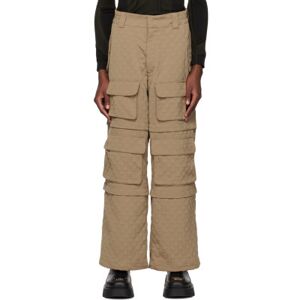 MISBHV Taupe Jordan Barrett Edition Embossed Cargo Pants  - OLIVE - Size: Small - male