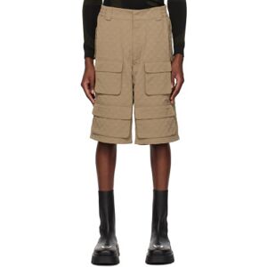 MISBHV Taupe Jordan Barrett Edition Embossed Shorts  - OLIVE - Size: Small - male