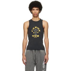 Carne Bollente Black 'Carne Gym' Tank Top  - WASHED BLACK - Size: Medium - male