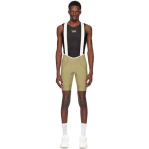 MAAP Off-White & Khaki Team Bib Evo Shorts  - Dark Ore - Size: Small - male