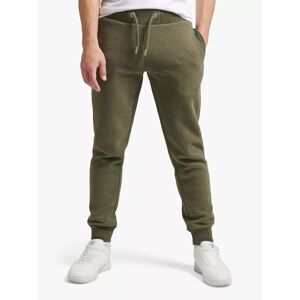 Superdry Organic Cotton Vintage Logo Embroidered Joggers - Olive Marl - Male - Size: S