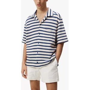 J.Lindeberg Tiro Resort Stripe Shirt, Blue/White - Blue/White - Male - Size: S