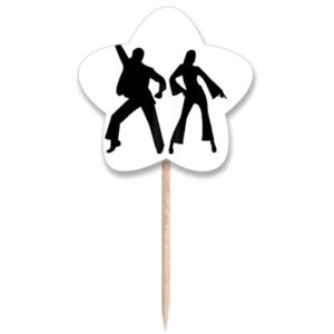 no/no Dancer Sports Duet Dance Performance Toothpick Flags Star Lable Cupcake Picks