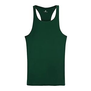 Milax Basketball Vests for Men UK Mens Racer Back Undershirts Cotton Tank Top Sleeveless Tops Breathable Gym Vest Top Tank Top Mens Sleeveless Vest Green