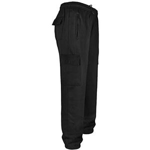Shop Online Mens Cargo Jogging Bottoms J1 Comabat Elasticated Trouser Gym Tracksuit Jogger Sweat Pants (Small, Black)