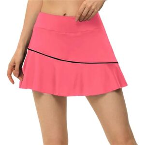 KYATON Tennis Skirt Tennis Running Skirts Sports Yoga Sports Fitness Skirts-Rose - Black-Xl