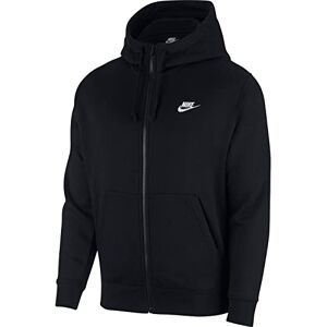 Nike Men's M Nsw Club Hoodie Fz Bb Sweatshirt, Black/Black/(White), S UK