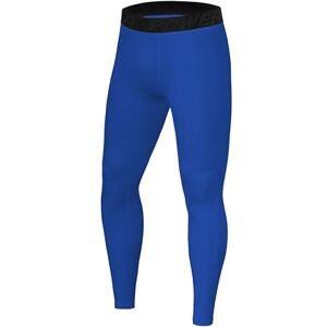 Thorogood Sports PowerLayer Men's Running Workout Thermal Compression Base Layer Leggings Tights - Dazzling Blue, L