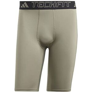 adidas Men's Techfit Tights, Silver Pebble, XXL