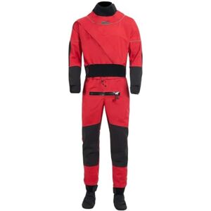 Wjnvfioo Men's Latex Dry Suit Kayak For Three-Layers Waterproof Breathable Surfing Sailing Rafting Sport Dry Suit Red XL