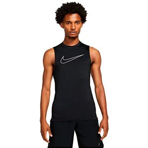 Nike Men's M NP DF TOP SL Tight Vest, Black/White, L