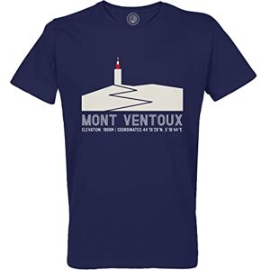 Fabulous Men's T-Shirt Crew Neck Organic Cotton Mont Ventoux Cycling France Cycling Tour Blue