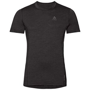 Odlo Men's MERINO 130 Functional Underwear Short-Sleeved Shirt, black, XXL