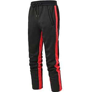 Snakell Mens Joggers Sweatpants Tracksuit Bottoms Casual Cotton Pants Trousers Athletic Drawstring Jogger Trousers Comfort Track Pants Pockets Comfortable Slim fit Sports Gym Running Workout (Black, L)