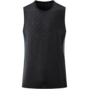 Generic Mens Summer Sports Fitness Basketball Training Round Neck Loose Outdoor Running Quick Drying Breathable Sleeveless T Shirt Vest Long Sleeve Running Tee Mens Shirts for Men Adult Short Sleeve B-Black