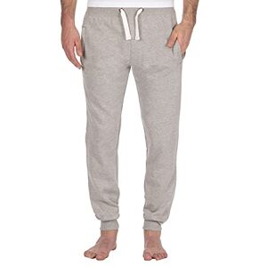 Red Tag Mens Plain Jersey Slim Fit Joggers with Draw-Cord Grey