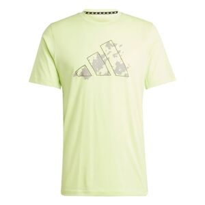 adidas Men's Train Essentials Seasonal Training Graphic T-Shirt (Short Sleeve), Pulse Lime/Silver Pebble, S