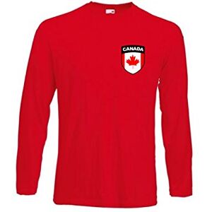 Canada Canadian Long Sleeved Team T-Shirt (Medium) Red