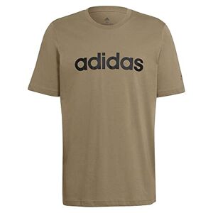 adidas Men's M Lin Sj T Shirt, Orbit Green/Black, S UK