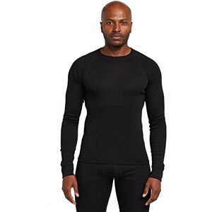 Peter Storm Men's Long Sleeve Base Layer Merino Crew Neck, Baselayer Top, Winter, Outdoors, Skiing, Snowsports, Trekking, Hiking and Walking Clothing, Black, XXL