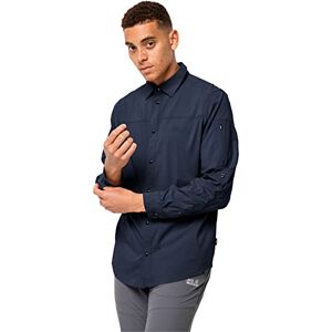 Jack Wolfskin Men's Kenovo Ls Shirt M Quick-Drying Outdoor Shirt Long Sleeve, mens, 1403191-1010002, night blue, S